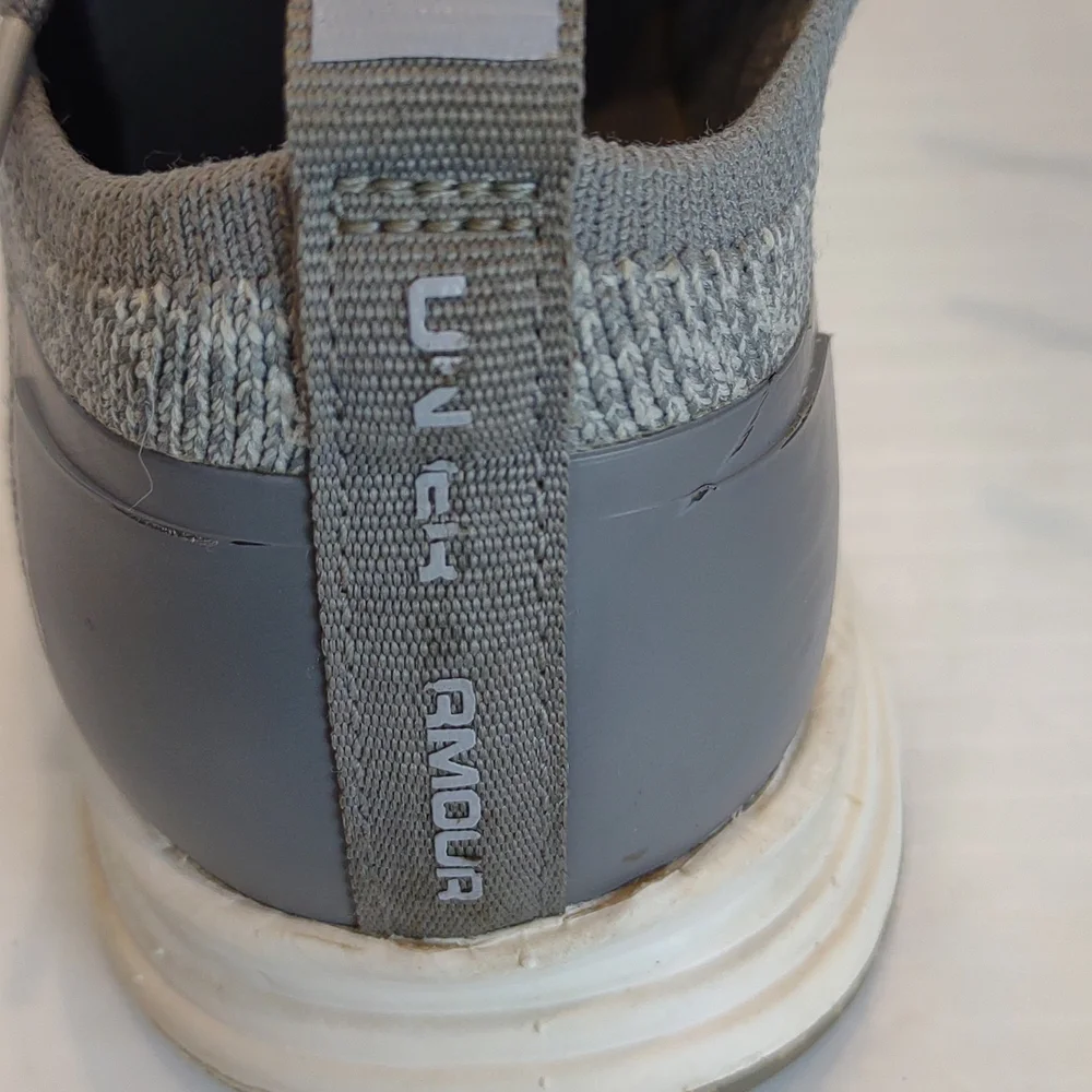 Women's Under Armour Pewter/Ghost Grey SMGX Charged Covert Knit Sneakers